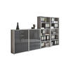 AKTENSCHRANK Anthrazit Hochglanz, Grau  - Anthrazit Hochglanz/Grau, MODERN, Holzwerkstoff (337,6/185,6/33cm) - MID.YOU