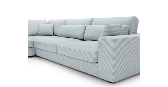 ECKSOFA in Cord Pastellgrün  - Pastellgrün/Schwarz, KONVENTIONELL, Kunststoff/Textil (250/314cm) - Carryhome