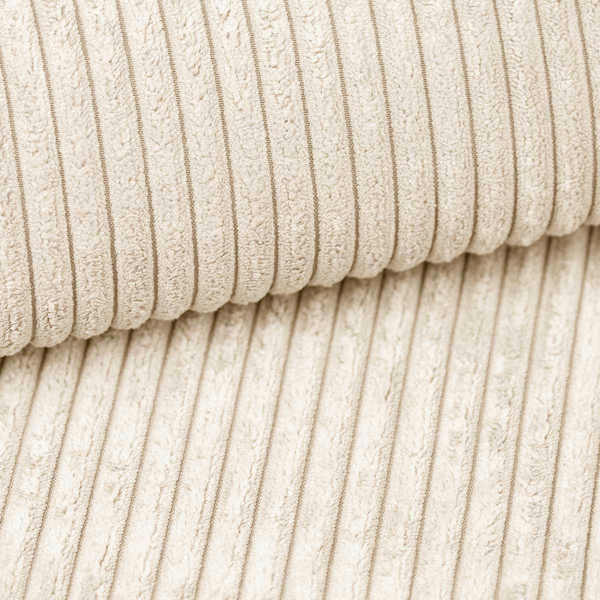 ECKSOFA inkl. Funktionen Creme Cord  - Creme/Schwarz, KONVENTIONELL, Kunststoff/Textil (260/200cm) - Xora