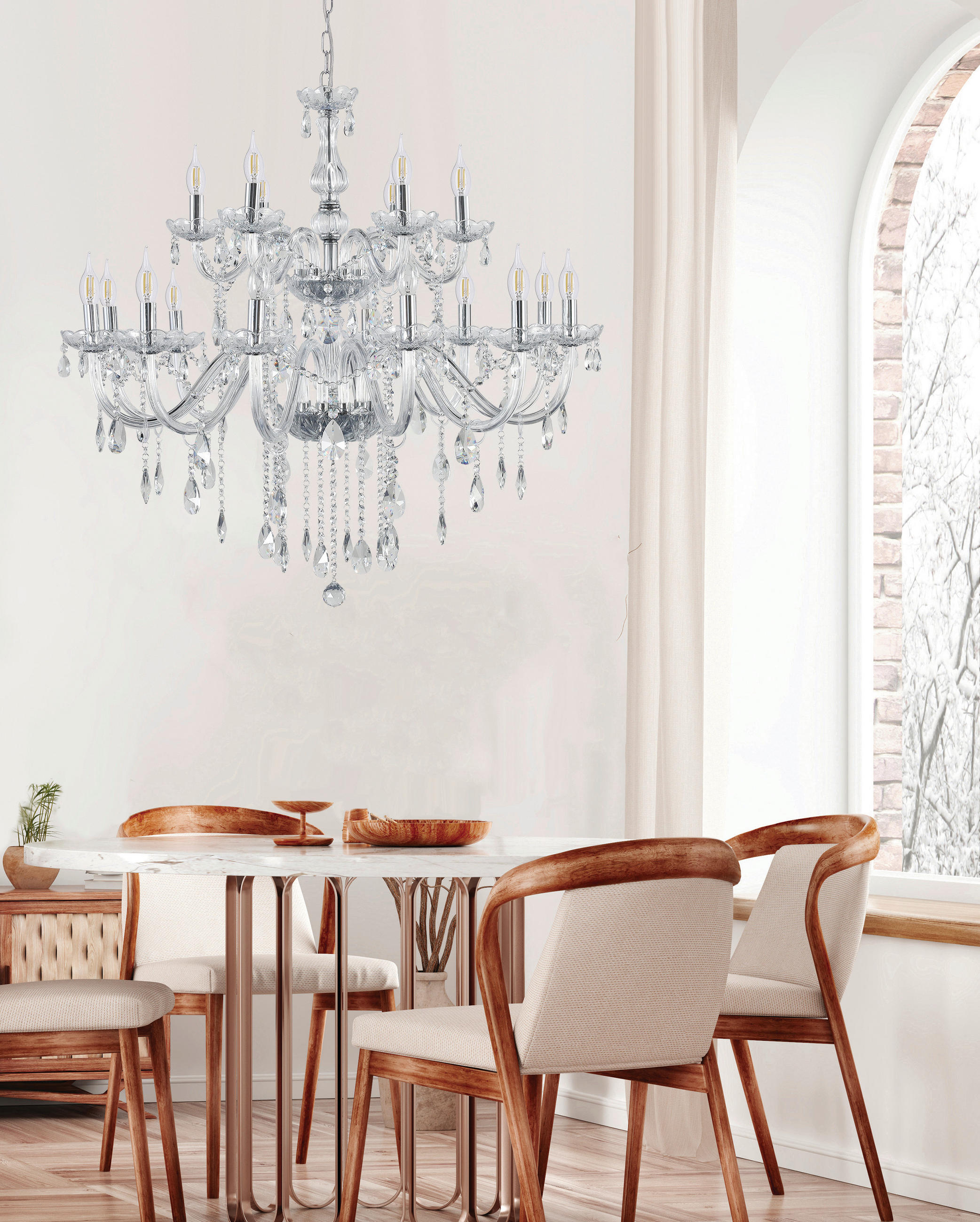 TAKKRONA Cristallo 92/92/125 cm  - transparent, Klassisk, metall (92/92/125cm)