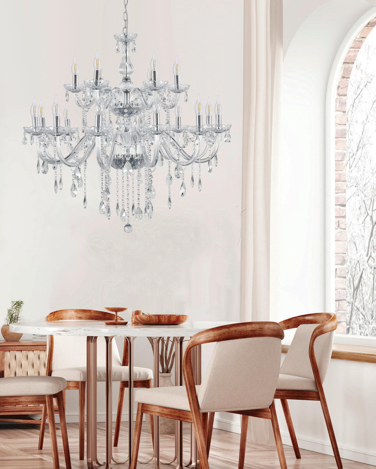 TAKKRONA Cristallo 92/92/125 cm  - transparent, Klassisk, metall (92/92/125cm)