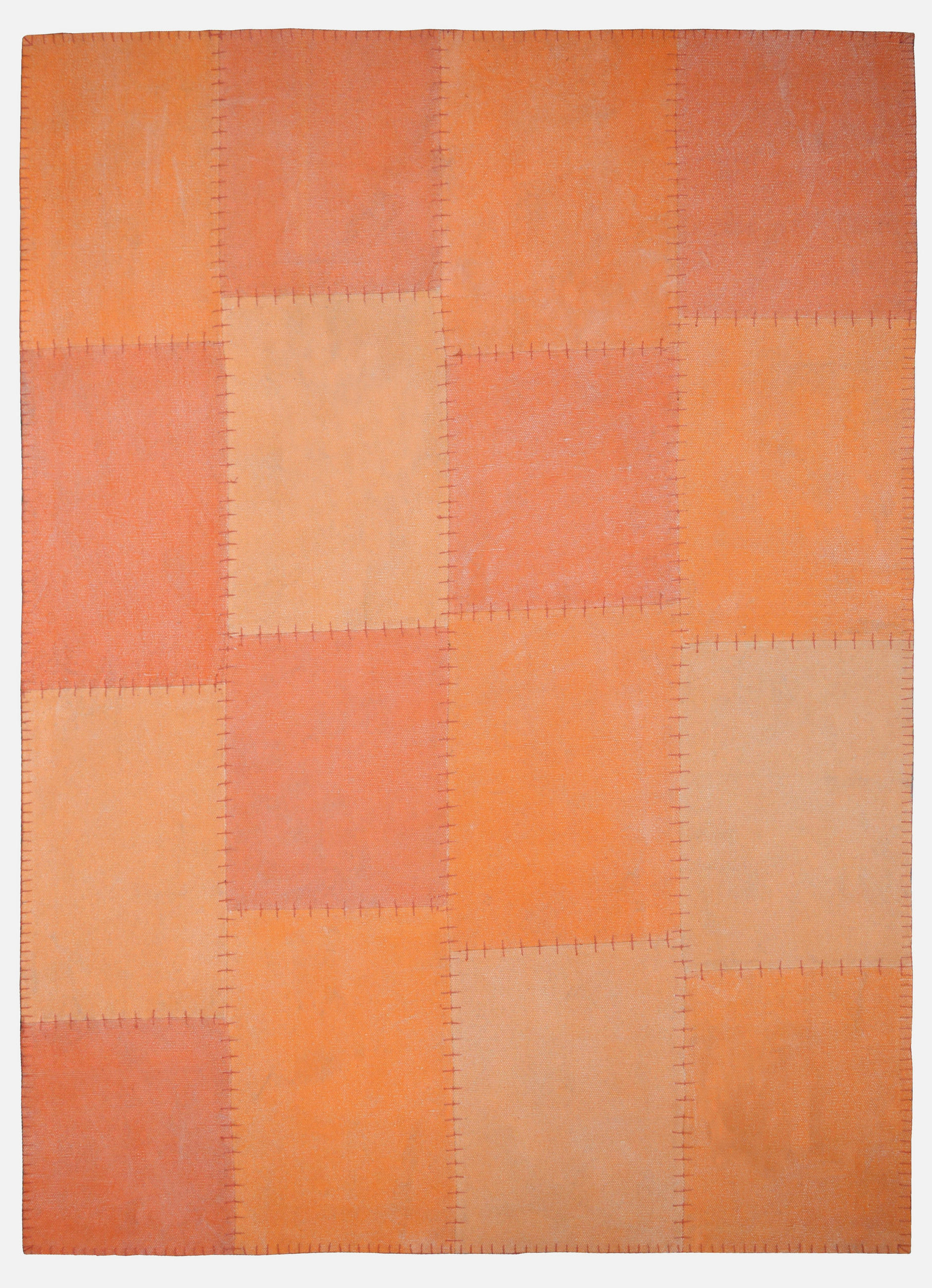 FLACHWEBETEPPICH Wohnzimmer 160/230 cm Multicolor, Orange rechteckig  - Multicolor/Orange, Basics, Textil (160/230cm) - Kayoom