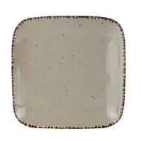 MĚLKÝ TALÍŘ porcelán keramika 27/27 cm - šedohnědá, Lifestyle, keramika (27/27cm) - Landscape