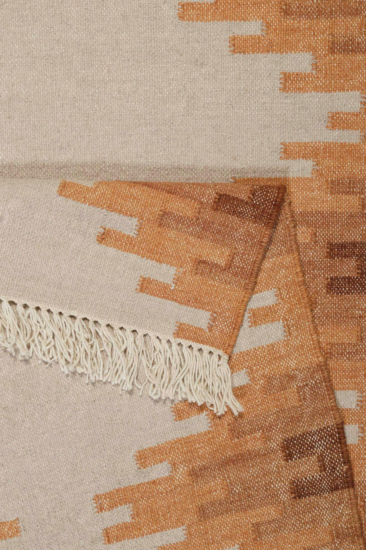 HANDWEBTEPPICH 140/200 cm Belle Braun, Creme, Koralle  - Koralle/Creme, KONVENTIONELL, Textil (140/200cm)