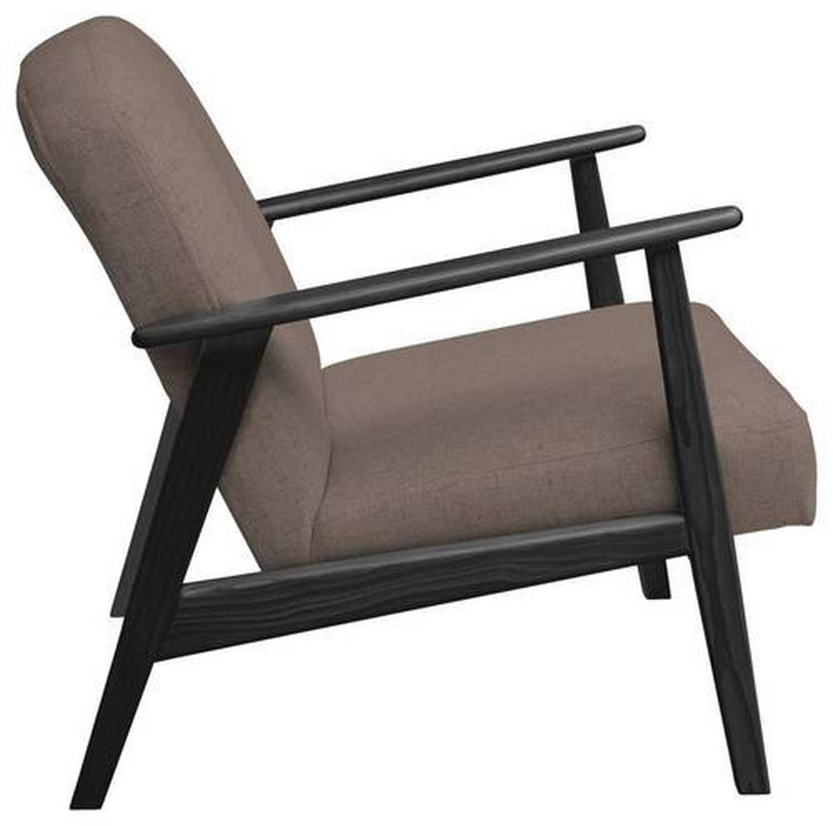 SESSEL Webstoff Schwarz, Hellbraun    - Hellbraun/Schwarz, Natur, Holz/Textil (63/78/78cm) - Livetastic