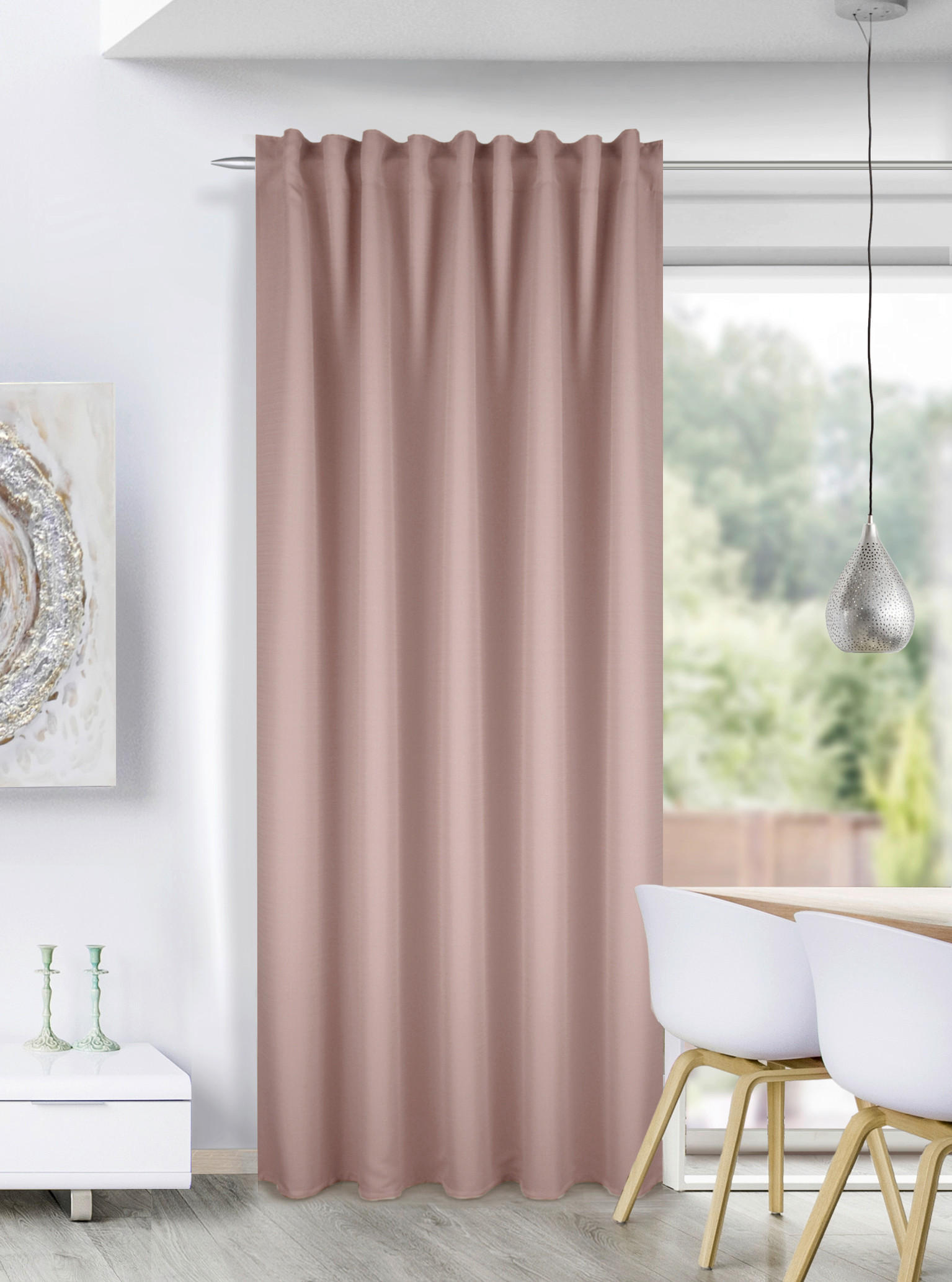 FERTIGVORHANG  blickdicht  135/245 cm   - Hellrosa, Basics, Textil (135/245cm)