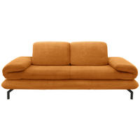 2-SITZER-SOFA Webstoff Orange  - Schwarz/Orange, Design, Textil/Metall (204 (264)/83 (110)/98cm) - LOOKS by W.Joop