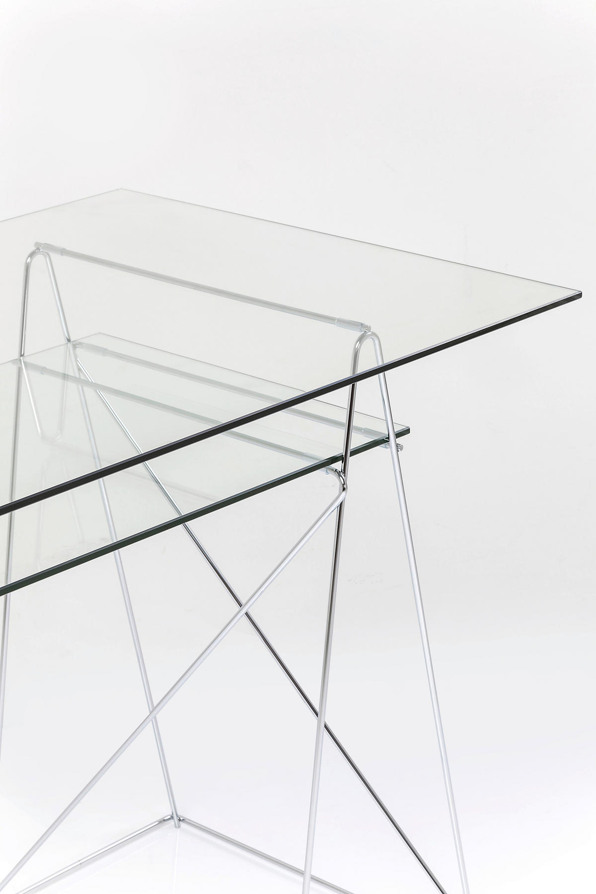 SCHREIBTISCH 130/65/74 cm  in  - LIFESTYLE, Glas/Metall (130/65/74cm) - Kare-Design