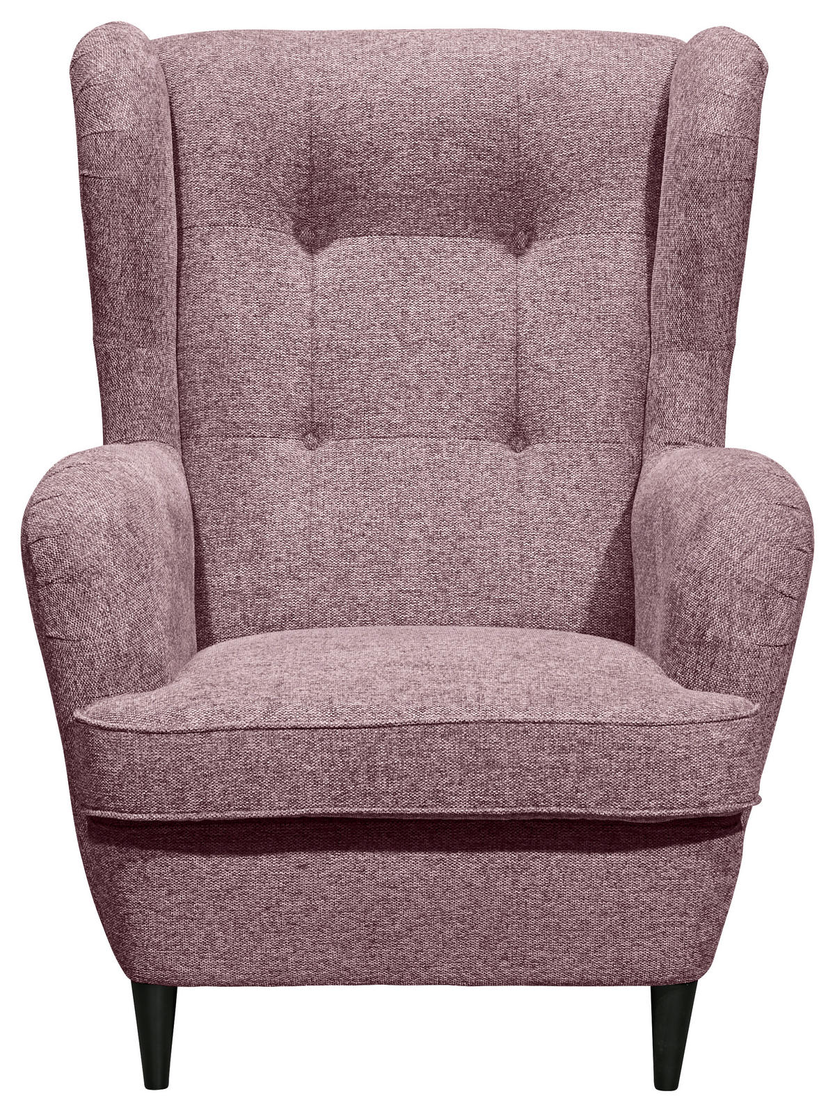 OHRENSESSEL in Webstoff Rosa  - Schwarz/Rosa, Basics, Holzwerkstoff/Textil (78/102/98cm) - MID.YOU