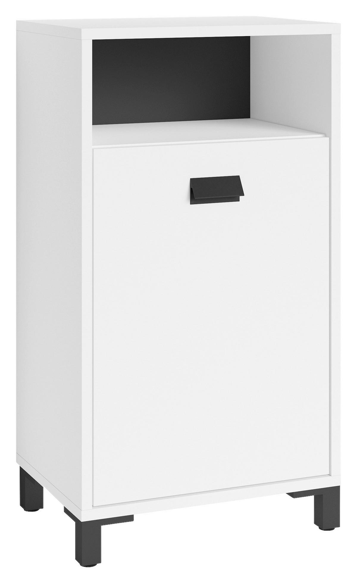 UNTERSCHRANK 42/77,5/31 cm   - Schwarz/Weiß, MODERN, Holzwerkstoff/Kunststoff (42/77,5/31cm) - MID.YOU