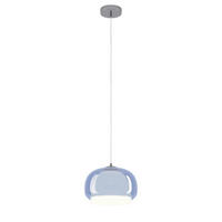 HÄNGELEUCHTE 30/150 cm  - Blau/Weiß, Design, Glas/Metall (30/150cm)