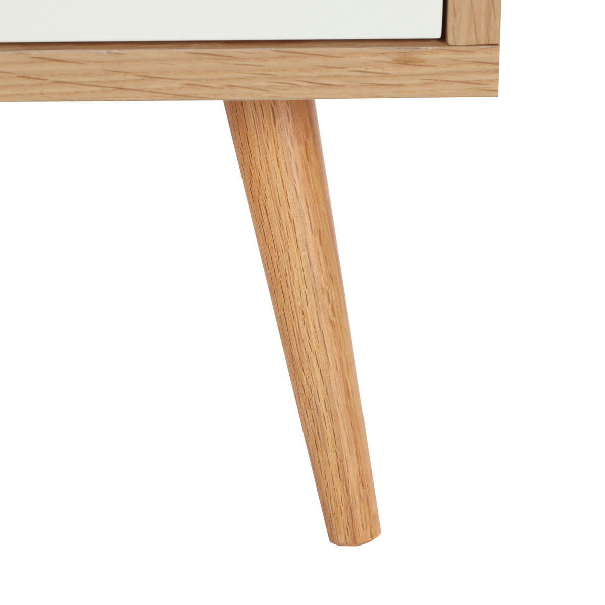 NOČNÍ STOLEK, dub, bílá, barvy dubu, 50/55/40 cm - bílá/barvy dubu, Design, dřevo/kompozitní dřevo (50/55/40cm) - Boxxx