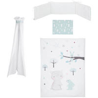 GITTERBETTSET - Weiss/Mintgrün, Basics, Textil - Zöllner