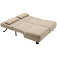 SCHLAFSOFA Flachgewebe Beige  - Beige/Schwarz, KONVENTIONELL, Textil/Metall (150/85/100cm) - Carryhome