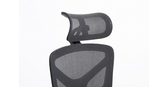 DREHSTUHL Netzbespannung Schwarz - Schwarz, Design, Kunststoff/Textil (66/125-133/66cm) - Novel