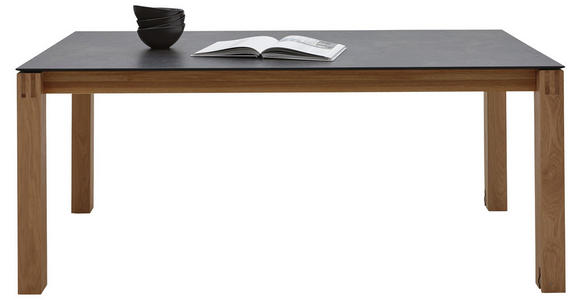 ESSTISCH in Holz, Kunststoff 180(280)/90/75 cm - Eichefarben/Graphitfarben, Design, Holz/Kunststoff (180(280)/90/75cm) - Dieter Knoll