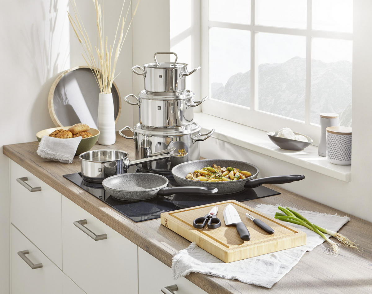 KOCHTOPFSET XXXLutz Exclusiv 10-teilig  - Edelstahlfarben, Basics, Holz/Metall - Zwilling
