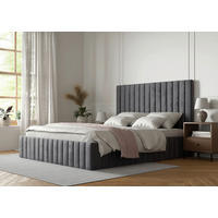 POLSTERBETT Bettkasten, Lattenrost 160/200 cm  in Anthrazit  - Anthrazit/Schwarz, Design, Holz/Textil (160/200cm) - Boxxx