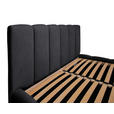 POLSTERBETT Lattenrost, Bettkasten Schwarz 180/200 cm  - Schwarz, KONVENTIONELL, Holz/Kunststoff (180/200cm) - Carryhome