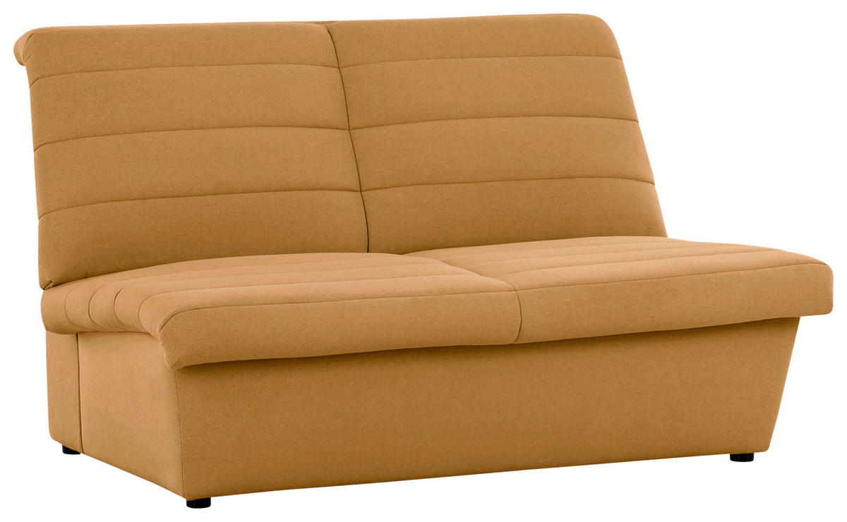 2-SITZER-SOFA Webstoff Senfgelb  - Senfgelb/Schwarz, Design, Kunststoff/Textil (145/92/103cm) - LOOKS by W.Joop