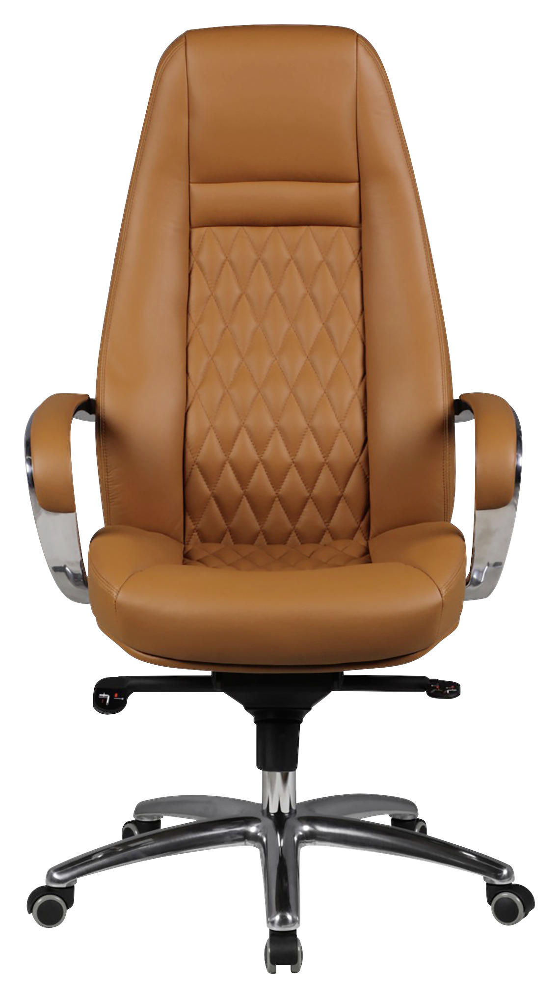 KANCELÁŘSKÉ KŘESLO, vzhled kůže, světle hnědá - barvy hliníku/světle hnědá, Moderní, kov/plast (68/130/68cm) - MID.YOU