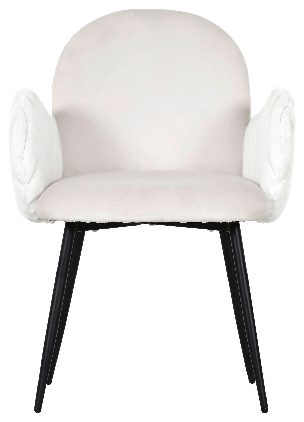 SCAUN CU BRAțE in bej  - bej/negru, Design, metal/textil (63/83/62cm) - Landscape