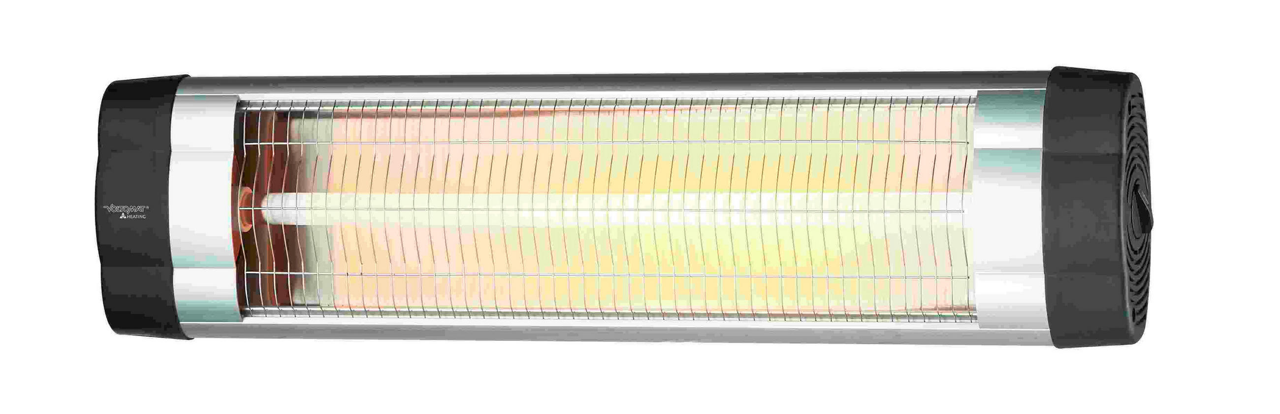 INFRAROTSTRAHLER - Schwarzchrom, Basics, Kunststoff/Metall (86,5/19/9cm) - Globo