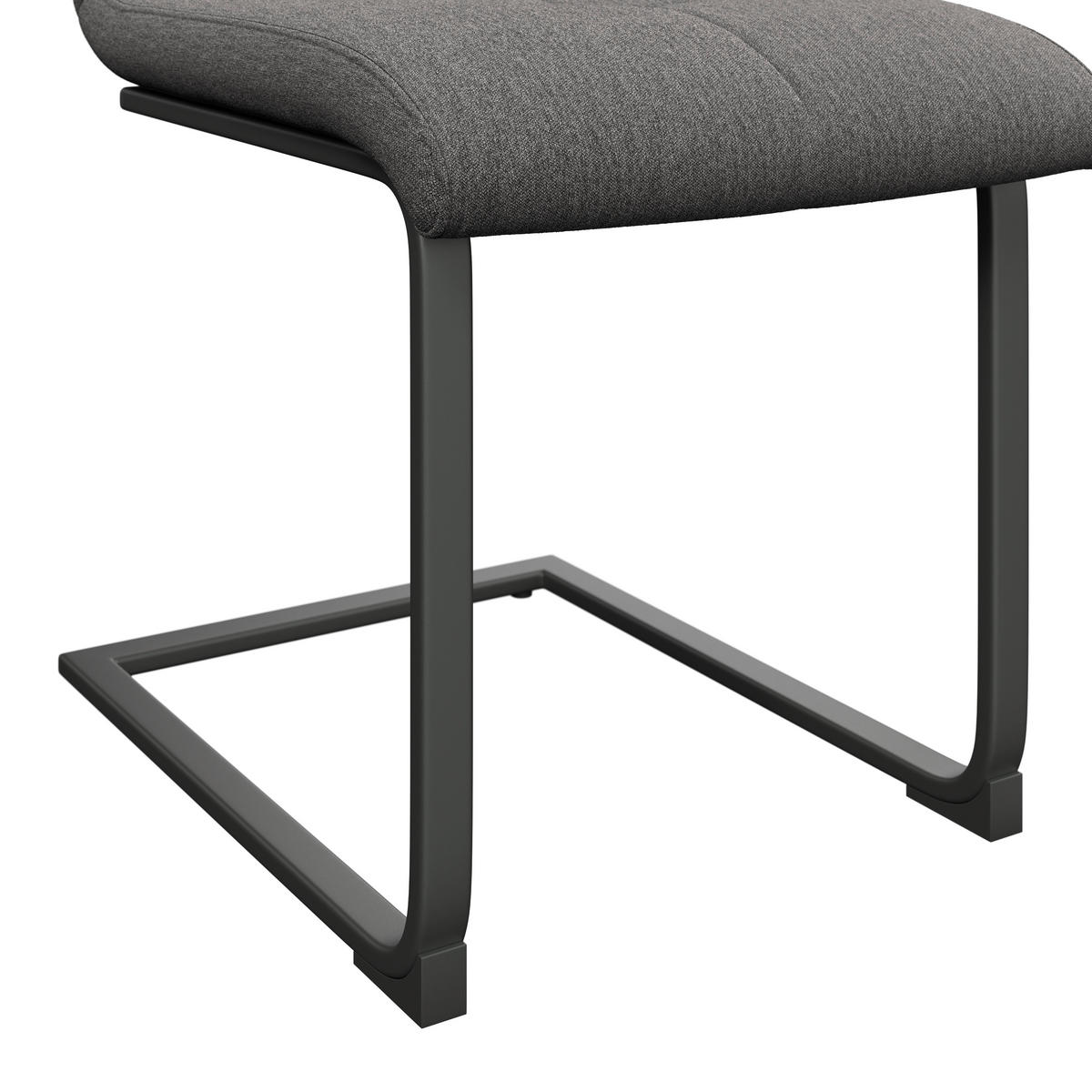SCHWINGSTUHL   Webstoff  - Schwarz/Grau, MODERN, Holz/Textil (41/102/58cm) - Livetastic