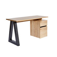 SCHREIBTISCH 140/55/76 cm  in Grau, Eichefarben  - Eichefarben/Grau, Design, Holzwerkstoff/Metall (140/55/76cm)