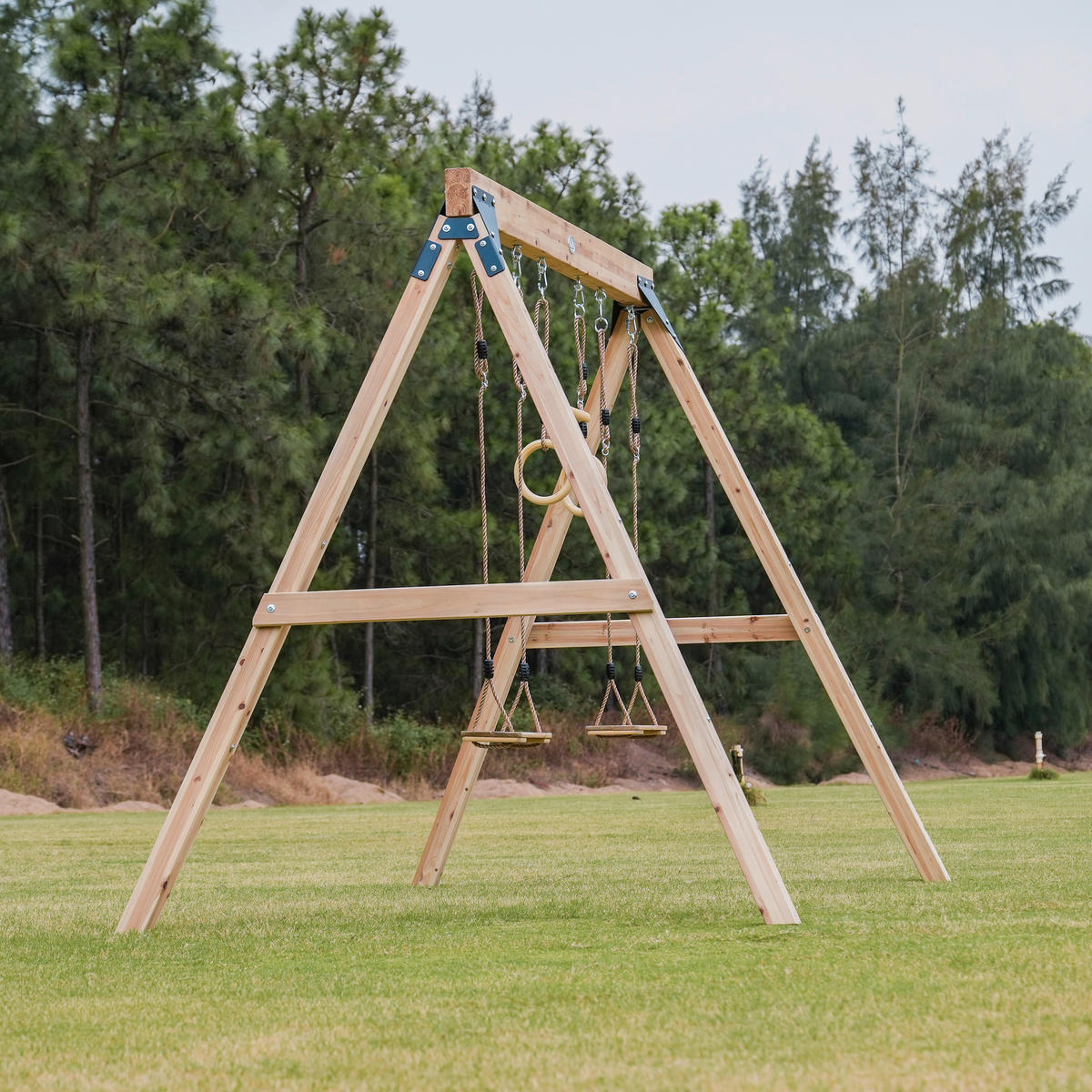 SCHAUKEL Braun  - Braun, KONVENTIONELL, Holz/Metall (186/208/299cm) - Ambia Garden