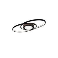 LED-TAKLAMPA GALAXY 27 W  - svart/antracit, Design, metall (23cm)