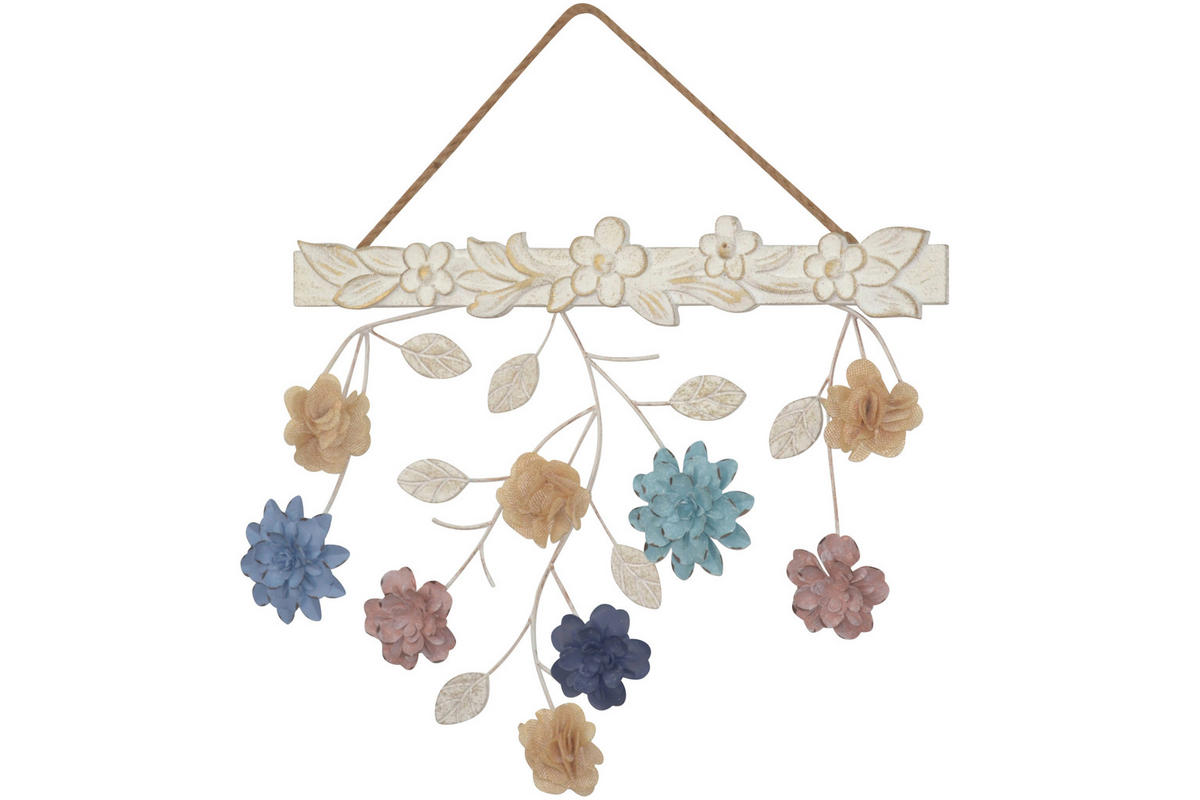 WANDDEKO Metall, Holzwerkstoff  - Multicolor/Creme, Design, Holzwerkstoff/Metall (4/58/59cm) - MID.YOU