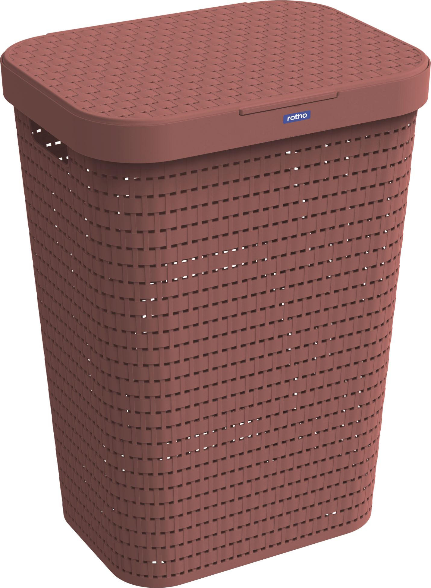PRÁDELNÍ KOŠ - bílá/rezavá, Basics, plast (42/57,7/32,2cm) - Rotho