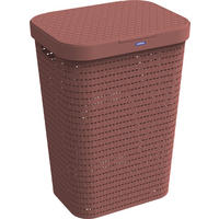 PRÁDELNÍ KOŠ - bílá/rezavá, Basics, plast (42/57,7/32,2cm) - Rotho