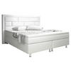 BOXSPRINGBETT 180/200 cm  in Weiß  - Silberfarben/Weiß, KONVENTIONELL, Leder/Textil (180/200cm) - MID.YOU