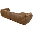 ECKSOFA in Lederlook Cognac  - Cognac/Schwarz, KONVENTIONELL, Kunststoff/Textil (175/278cm) - Carryhome