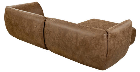 ECKSOFA in Lederlook Cognac  - Cognac/Schwarz, KONVENTIONELL, Kunststoff/Textil (175/278cm) - Carryhome