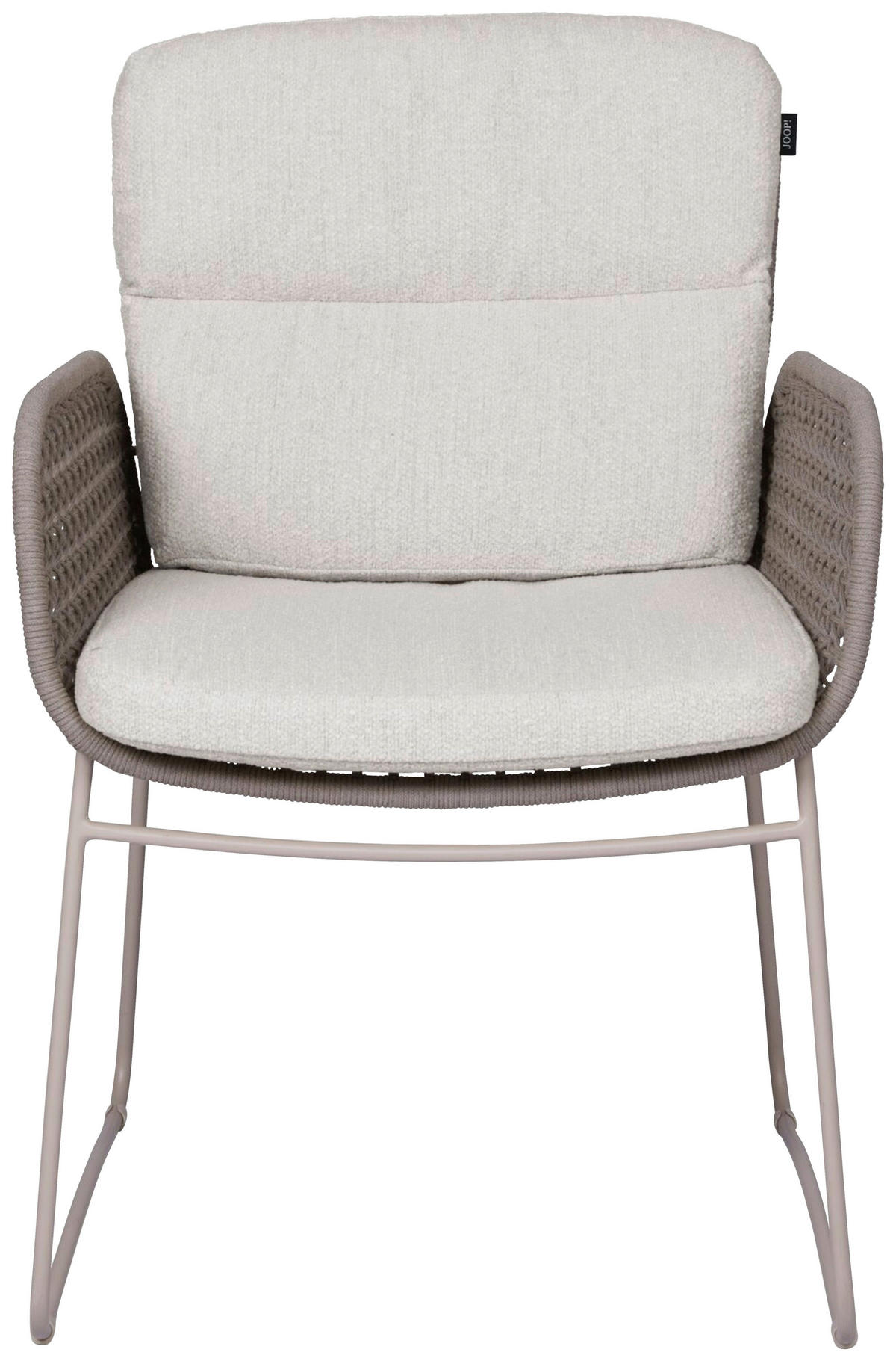 GARTENSESSEL Edelstahl Creme, Naturfarben  - Creme/Naturfarben, Basics, Textil/Metall (60,5/86/66cm) - Joop!