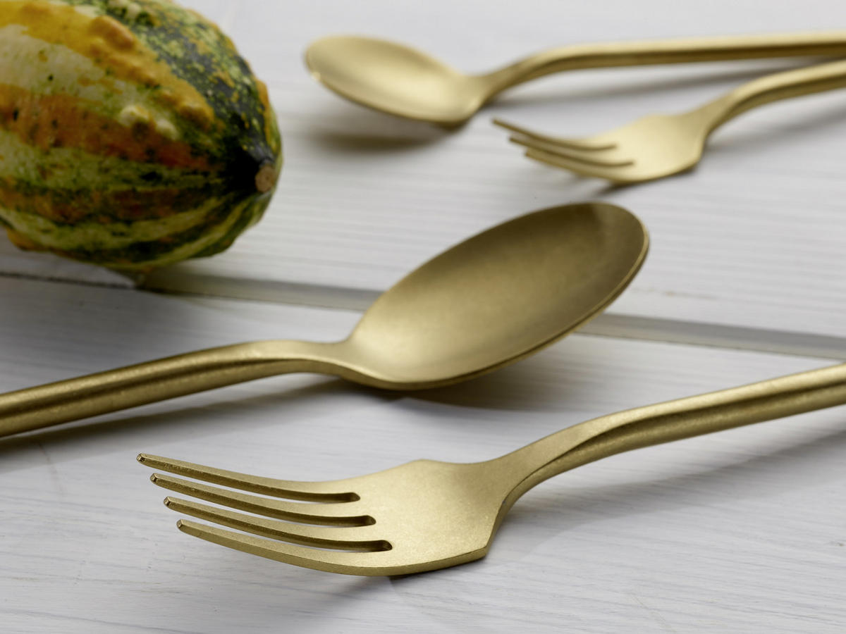 BESTECKSET 16-teilig Chrom-Nickel-Molybdän Stahl  - Champagner, Trend, Metall - Echtwerk