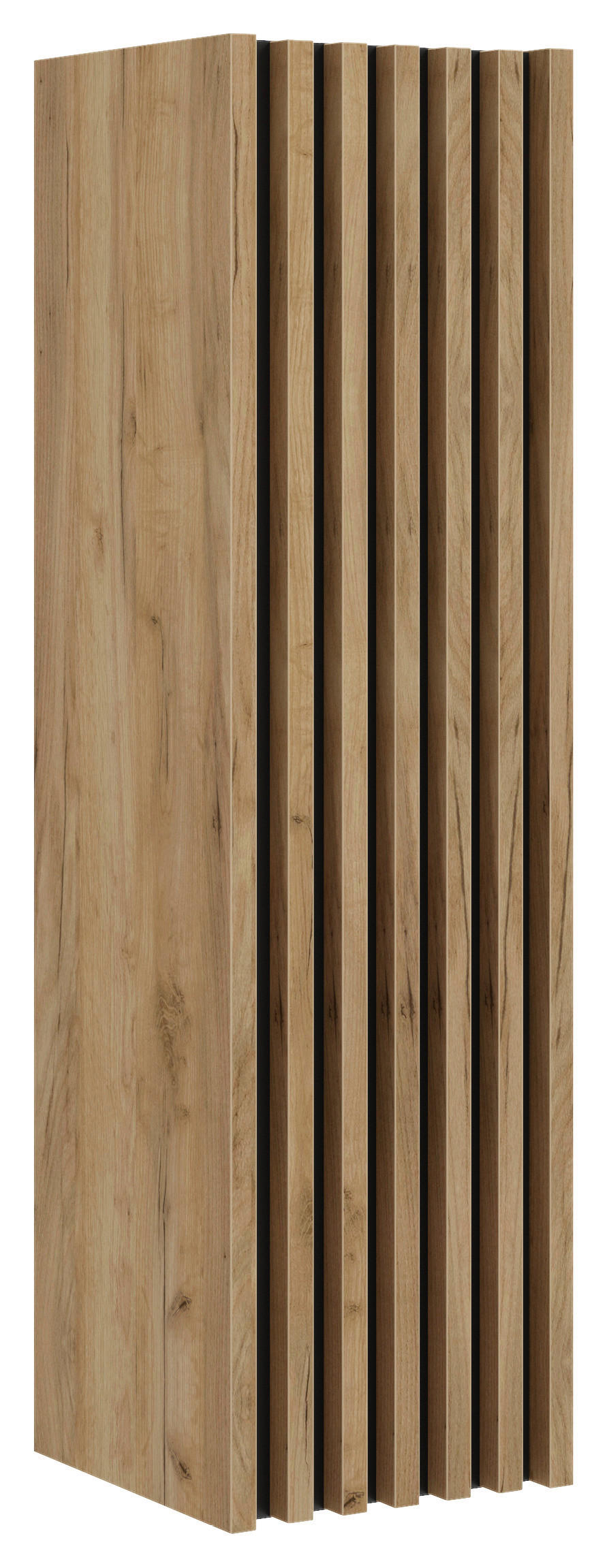SREDNJI ORMARIĆ   - boje hrasta/zlatne boje, Moderno, drvni materijal (35/125/36cm) - MID.YOU