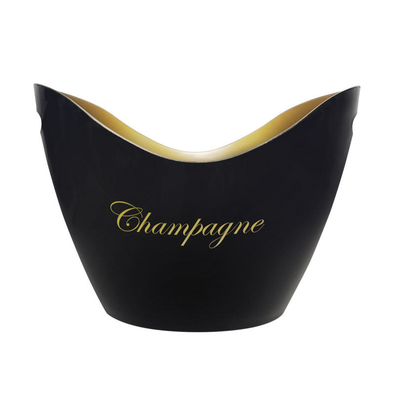 FLASCHENKÜHLER - Goldfarben/Schwarz, Basics, Metall (35/26/26cm) - Cor Mulder