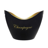 FLASCHENKÜHLER - Goldfarben/Schwarz, Basics, Metall (35/26/26cm) - Cor Mulder