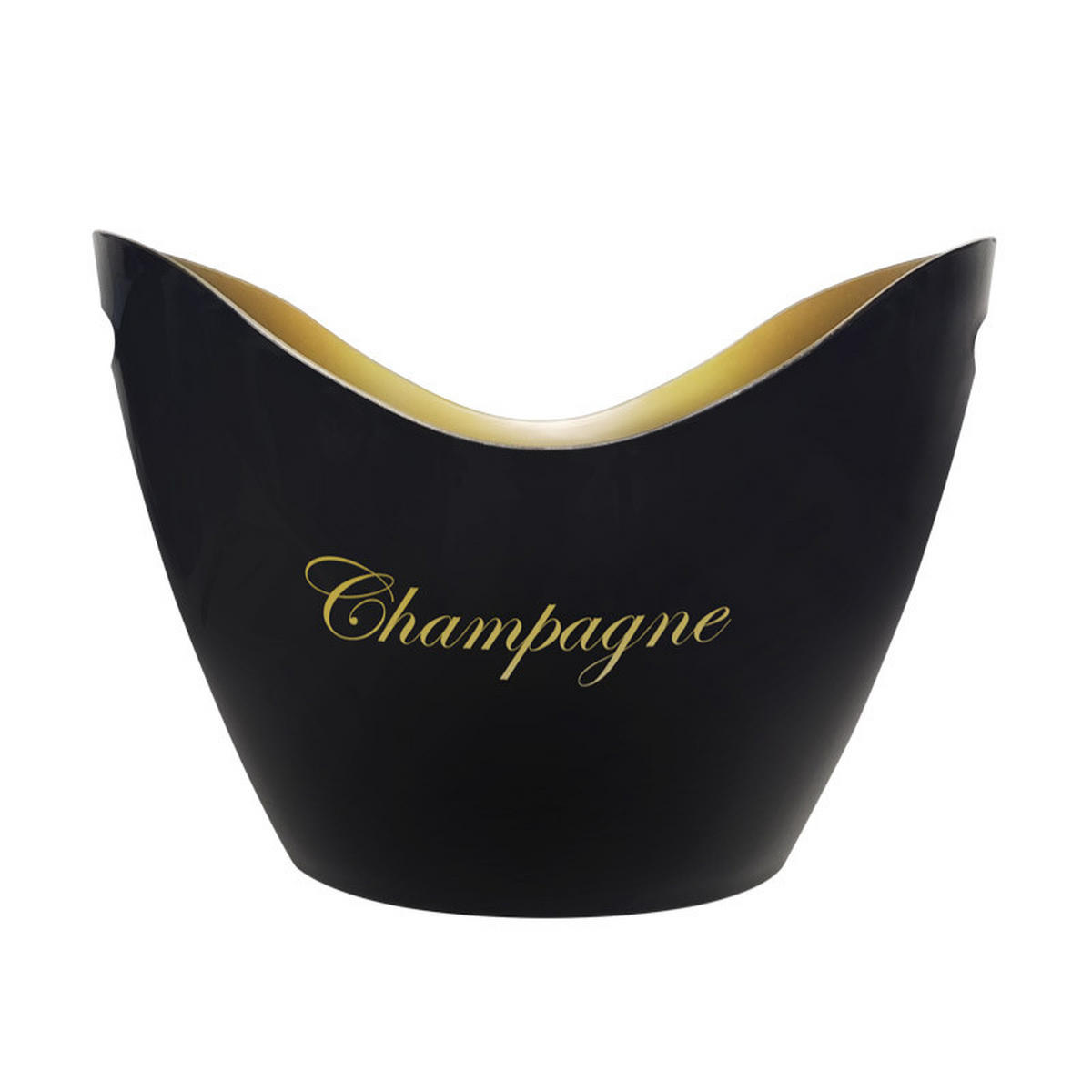 FLASCHENKÜHLER - Goldfarben/Schwarz, Basics, Metall (35/26/26cm) - Cor Mulder