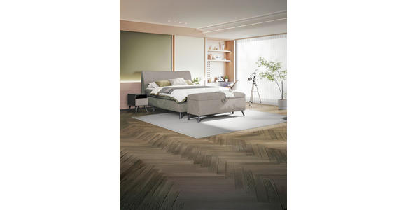 BOXSPRINGBETT 180/200 cm  in Grau  - Schwarz/Grau, Trend, Holz/Textil (180/200cm) - Esposa
