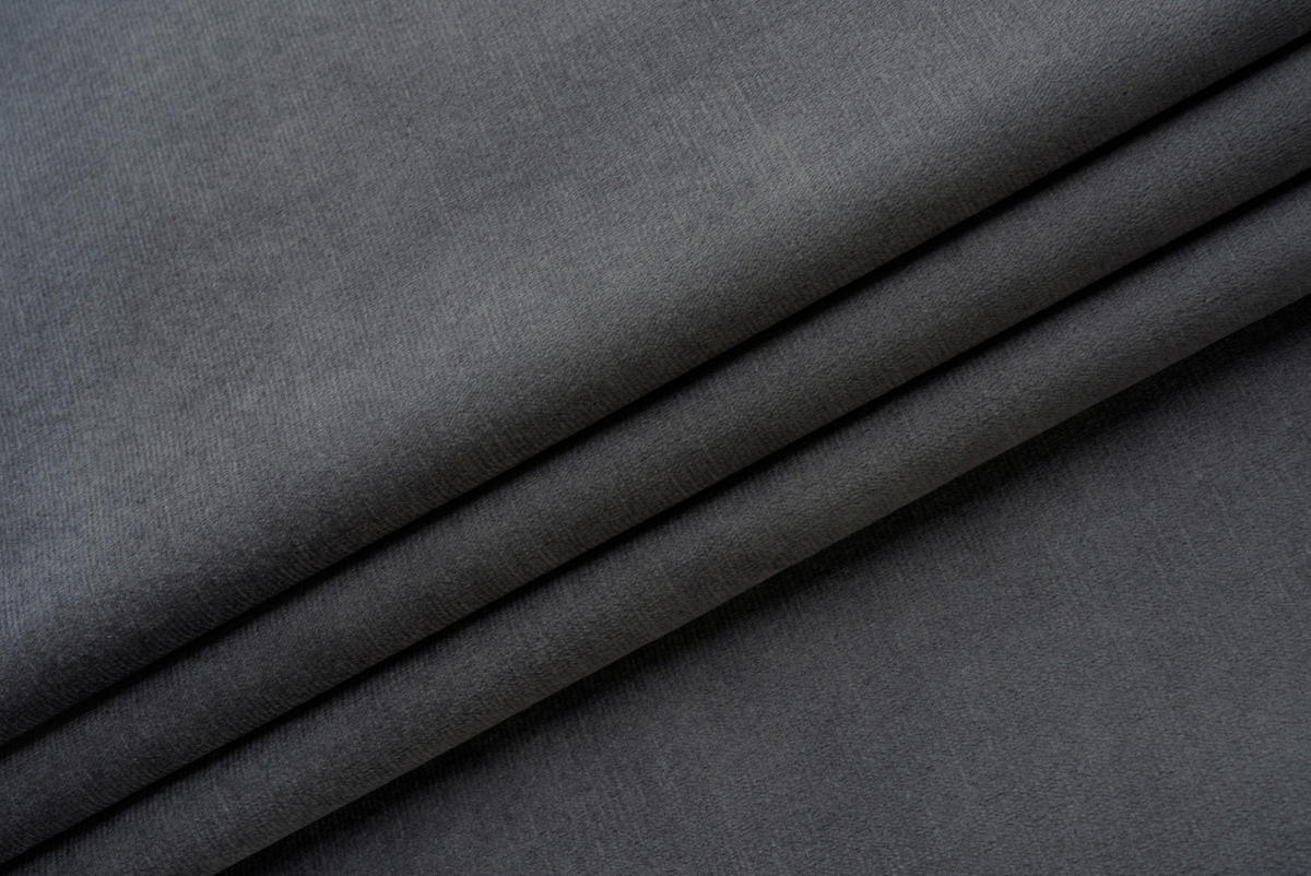 SCHLAFSOFA BOBBIO PLUS Velours Grau  inkl. Rückenkissen, Armlehnenkissen, Stauraum  - Schwarz/Grau, Design, Textil/Metall (204/90/95cm) - MID.YOU