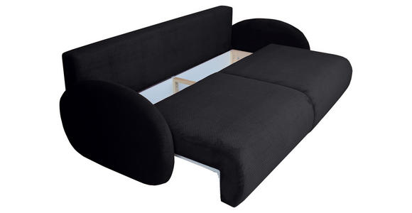 SCHLAFSOFA Chenille Schwarz - Schwarz, KONVENTIONELL, Kunststoff/Textil (222/90/100cm) - Carryhome