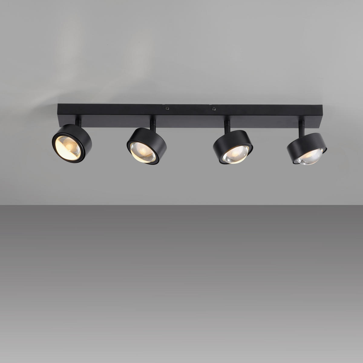 LED-DECKENLEUCHTE SW KULU 60/12,5/12,5 cm   - Schwarz, Design, Kunststoff/Metall (60/12,5/12,5cm) - Schöner Wohnen