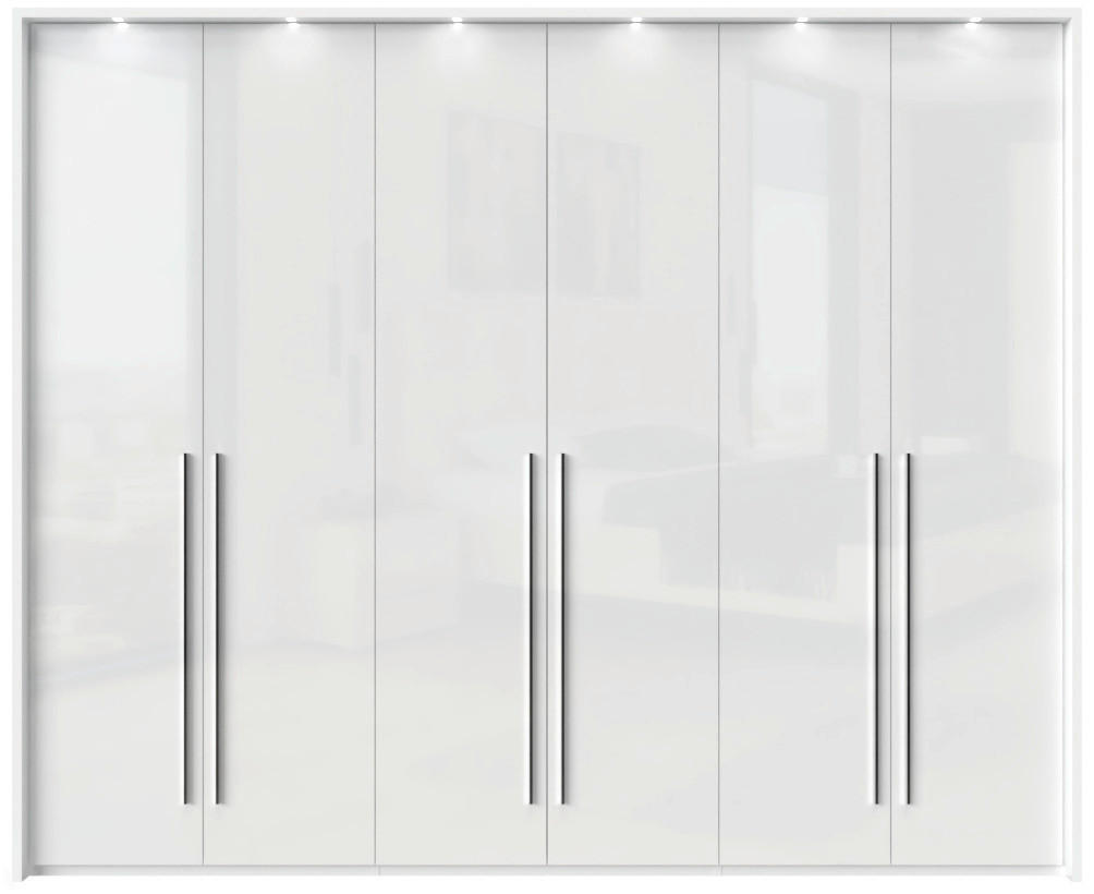 ORMAR SA KLASIČNIM VRATIMA bela, bela visoki sjaj  277/226/60 cm  - bela visoki sjaj/bela, Dizajnerski, pločasti materijal/plastika (277/226/60cm)
