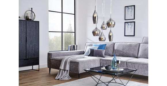 HÄNGELEUCHTE 60/30-135 cm - Grau, Design, Glas/Metall (60/30-135cm) - Dieter Knoll