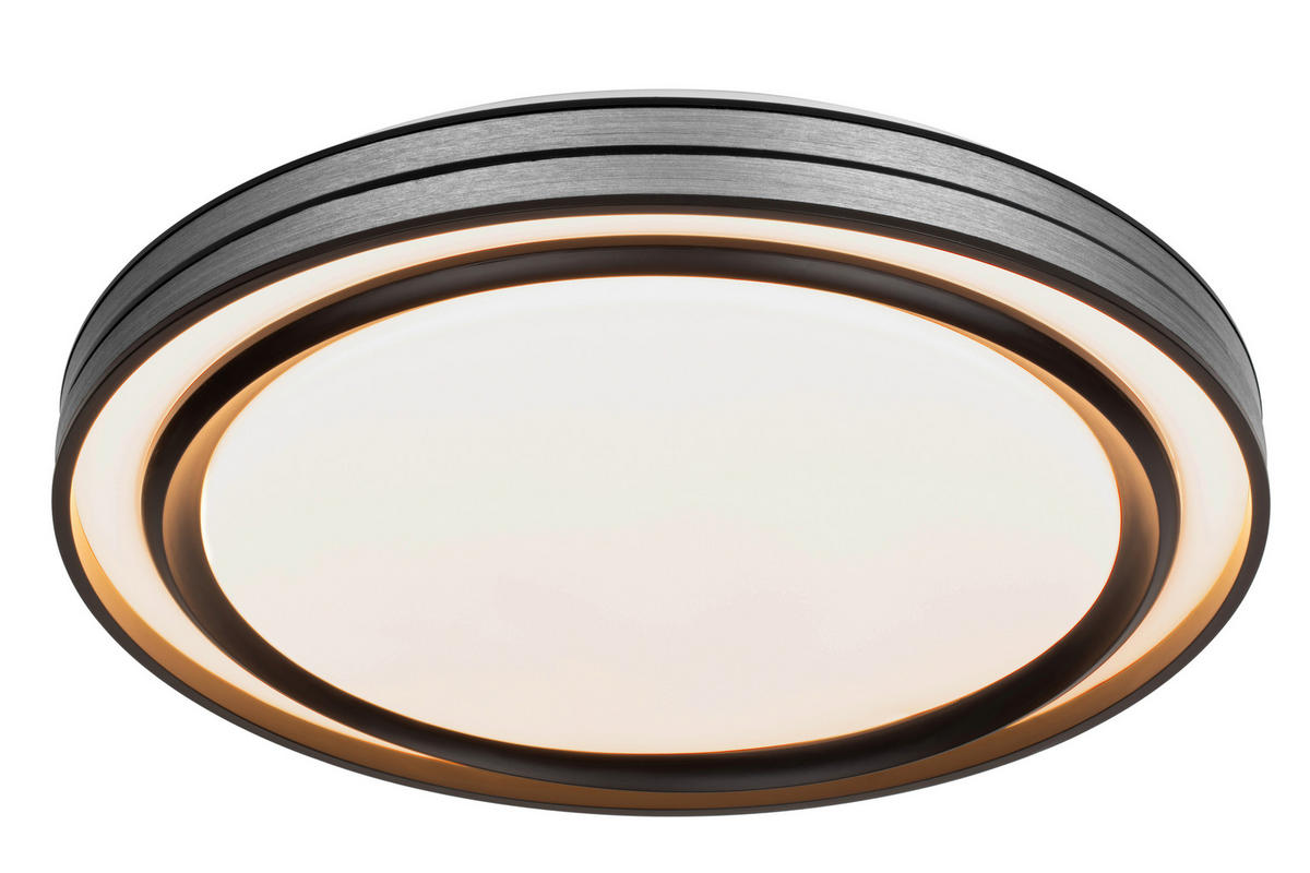 LED PLAFONJERA - bela/crna, Osnovno, metal/plastika (49/7,5cm) - Novel